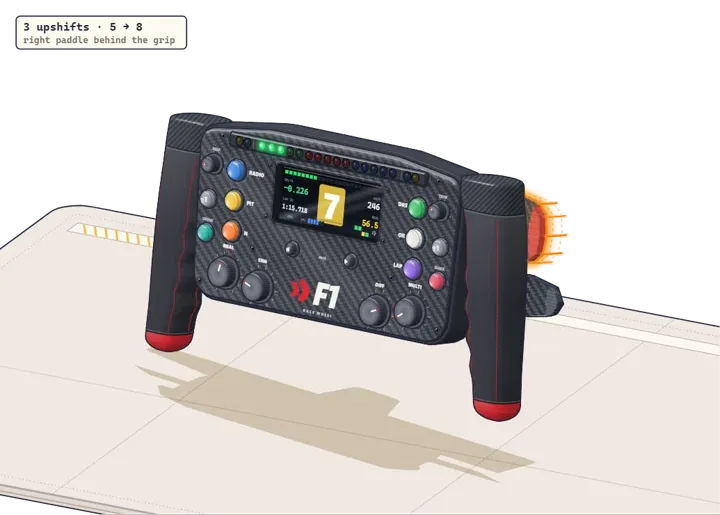 F1 steering wheel